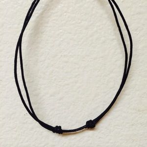 Handmade plain black choker
